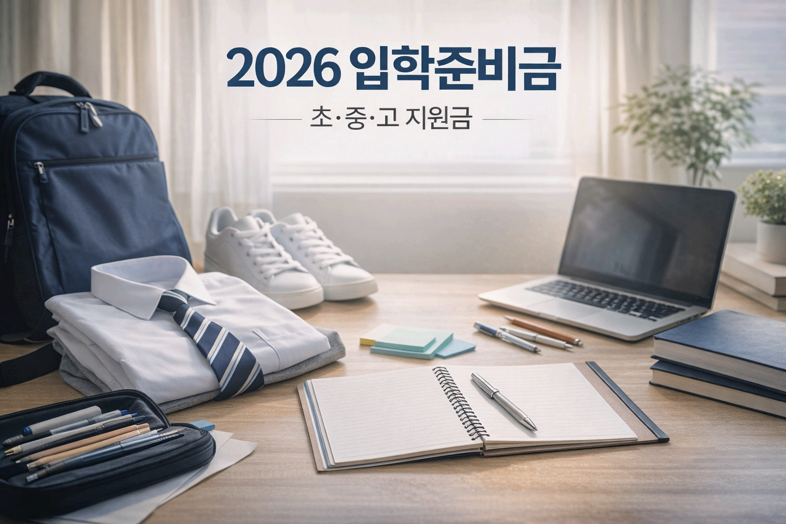 2026학년도 입학준비금 총정리|초·중·고 20만~30만원 꼭 받으세요