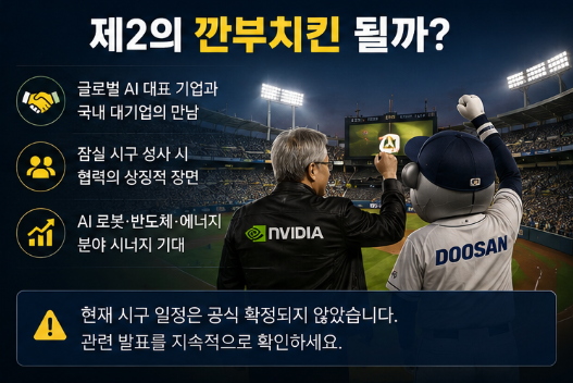 젠슨황 시구 잠실 일정! 주목해야 할 AI 관련주 수혜주, 제2의 깐부치킨 될까4