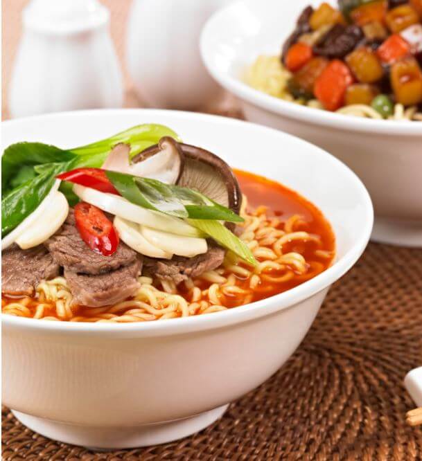 3사 인기라면 칼로리 및 영양성분