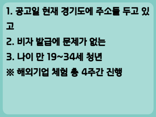 2023 경기청년 해외 취창업 기회