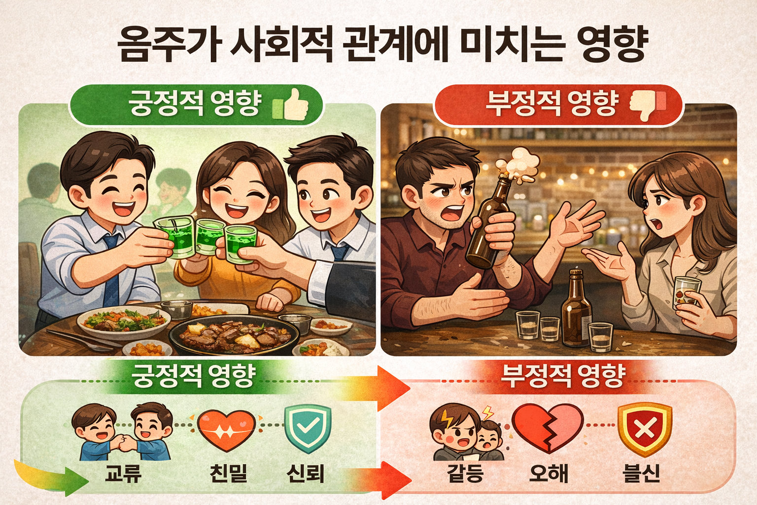 음주가 사회적 관계에 미치는 영향