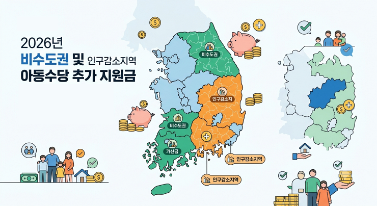 2026년 비수도권 및 인구감소지역 아동수당 추가 지원금