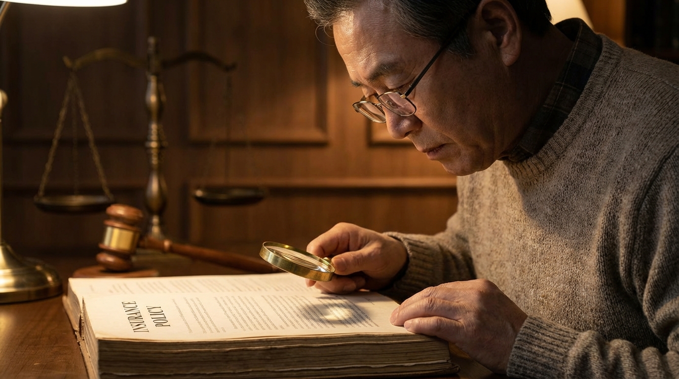 보험 약관을 신중하게 해석하는 한국인
