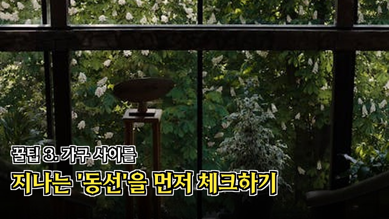 좁은 공간에 큰 가구 배치 실패 사례