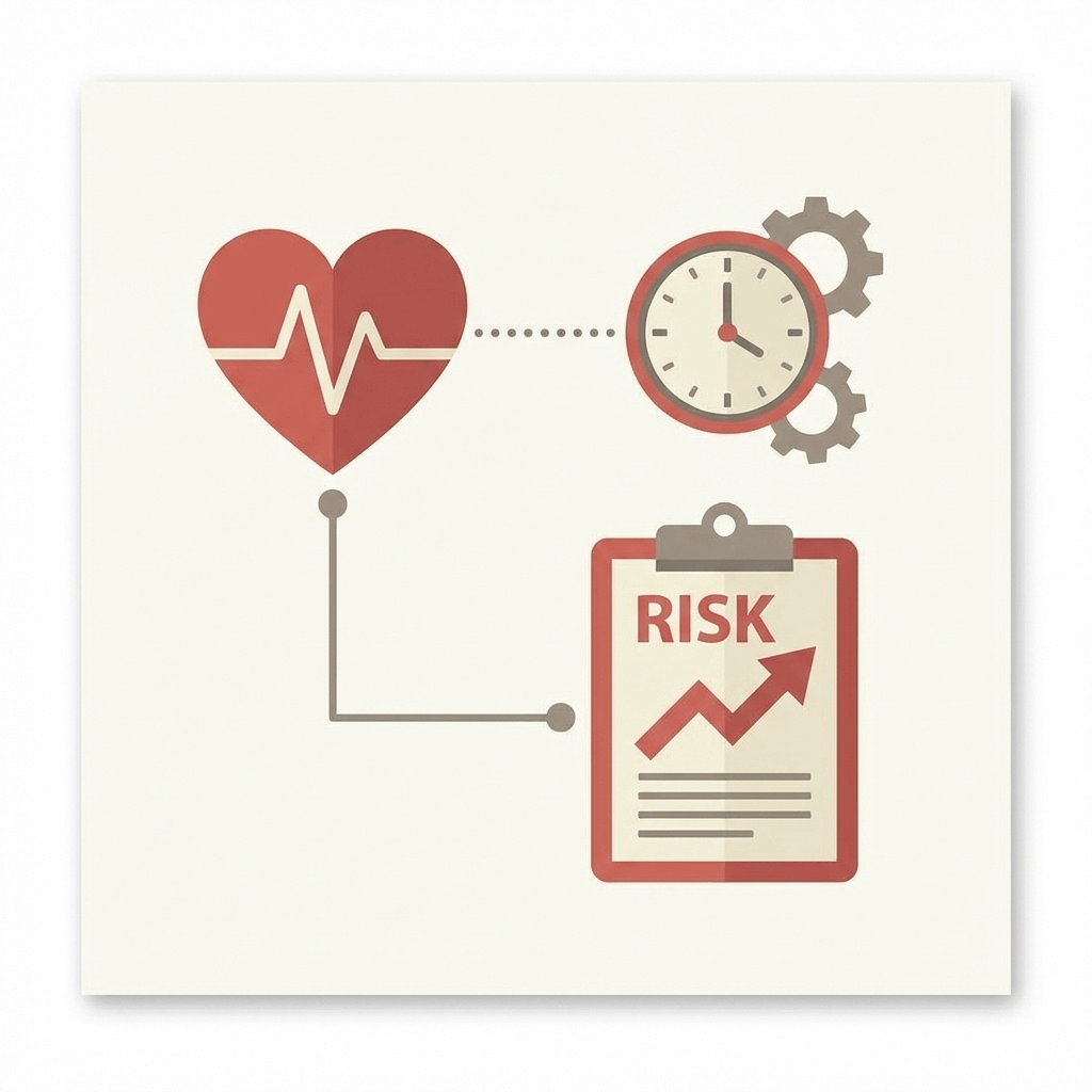 심혈관 건강과 식사 시간 연관성 연구 개념 이미지