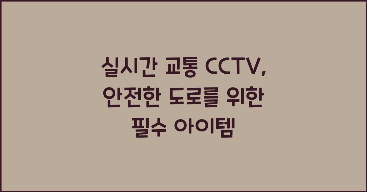실시간 교통 CCTV