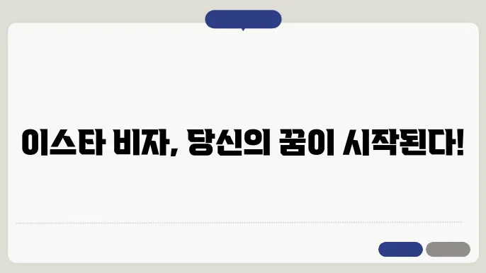 이스타 비자 신청