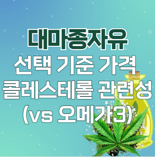 대마종자유-선택-기준-가격-콜레스테롤-관련성-(vs-오메가3)