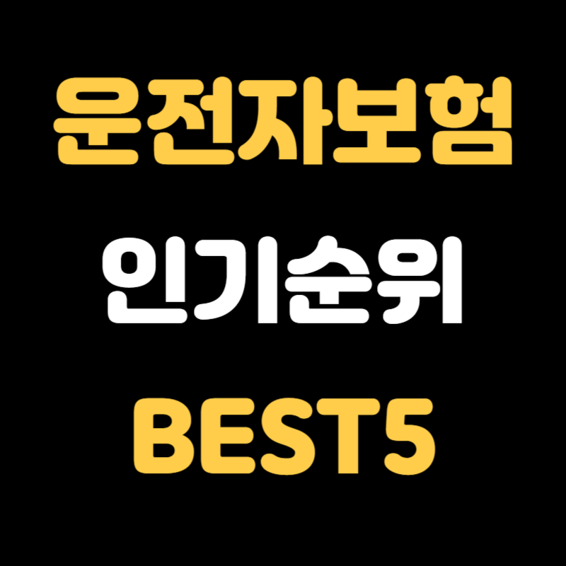 운전자보험 인기순위 - 썸네일