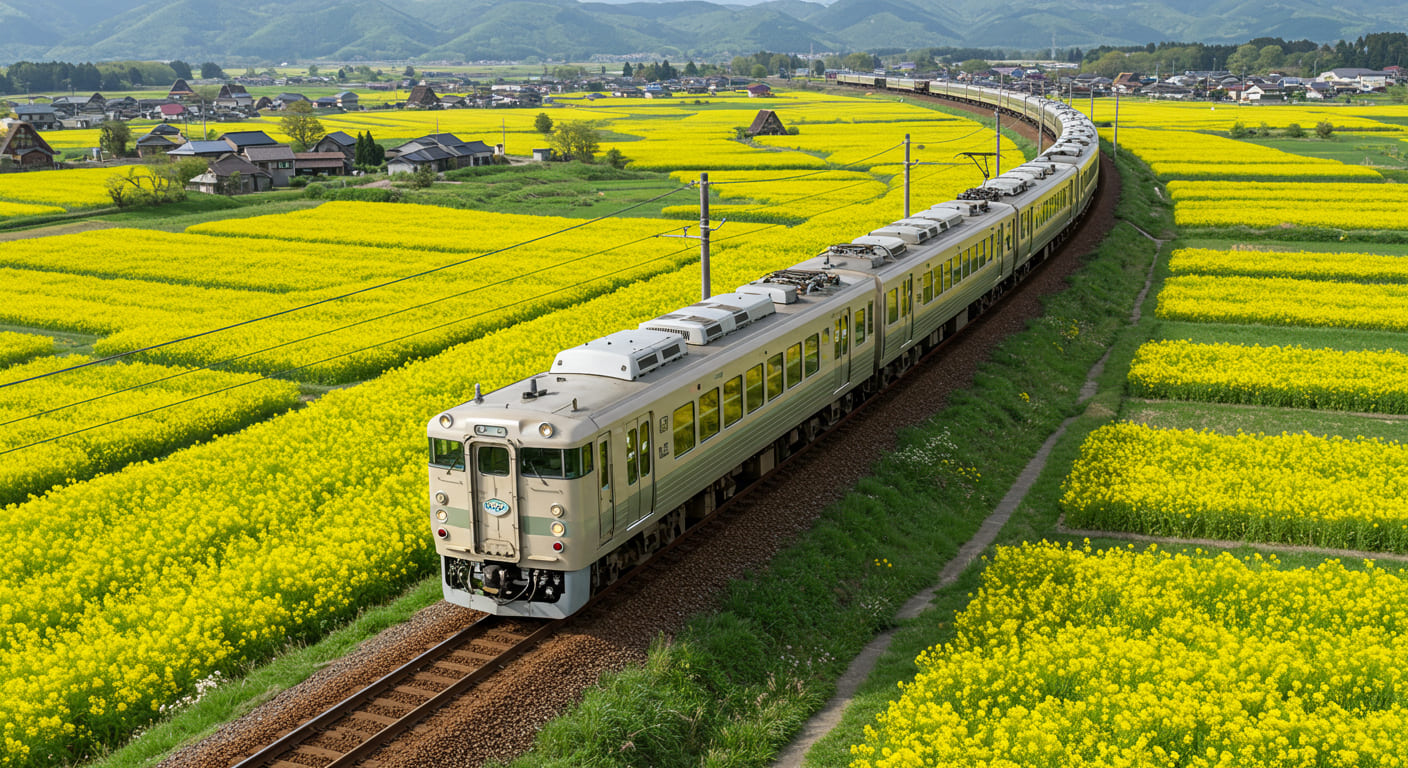 후쿠오카 유후인 열차 유후인 노모리 풍경