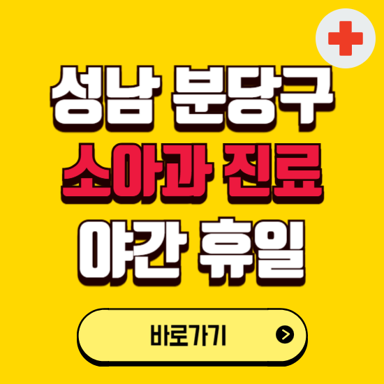 성남시 분당구 야간 소아과 진료병원 찾기 ❘ 24시 일요일 주말 연휴 응급진료 추천 잘하는 곳