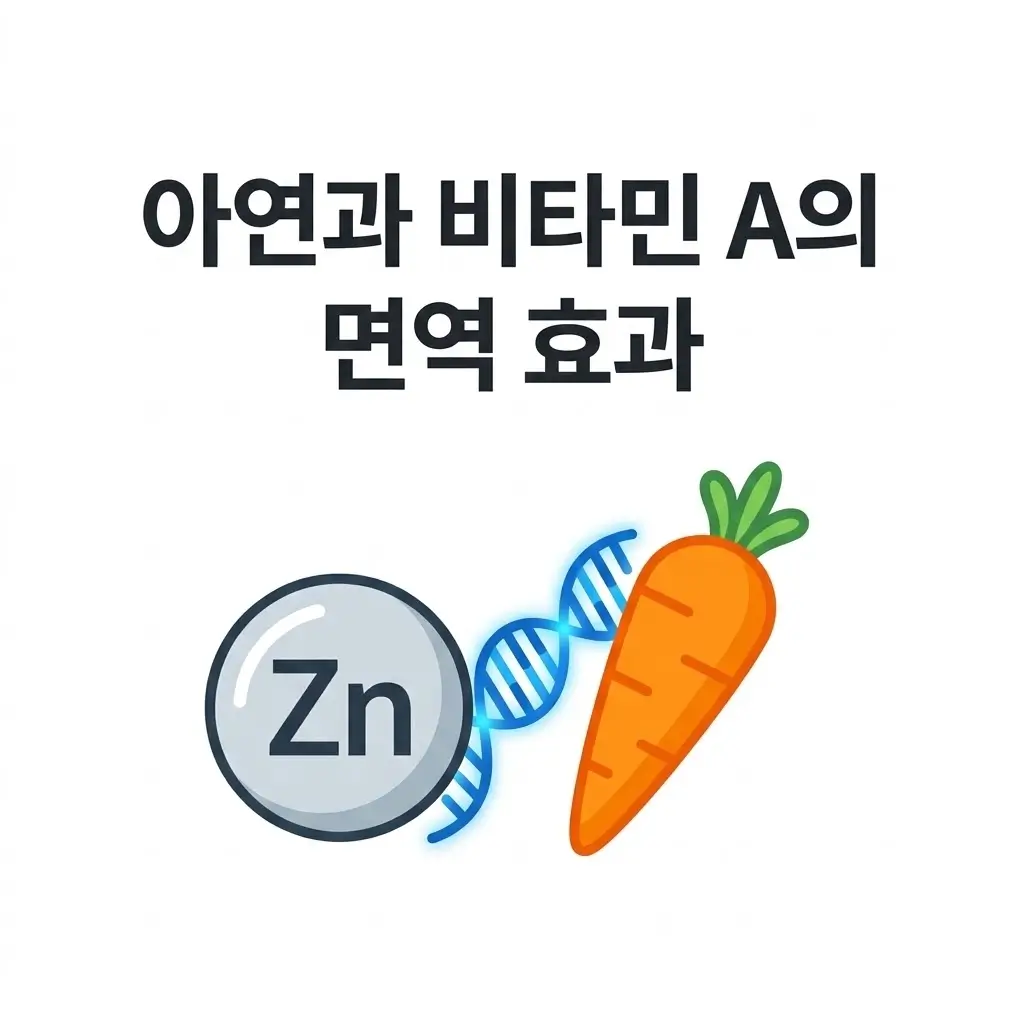 아연과 비타민 A가 면역 단백질 형성에 미치는 영향