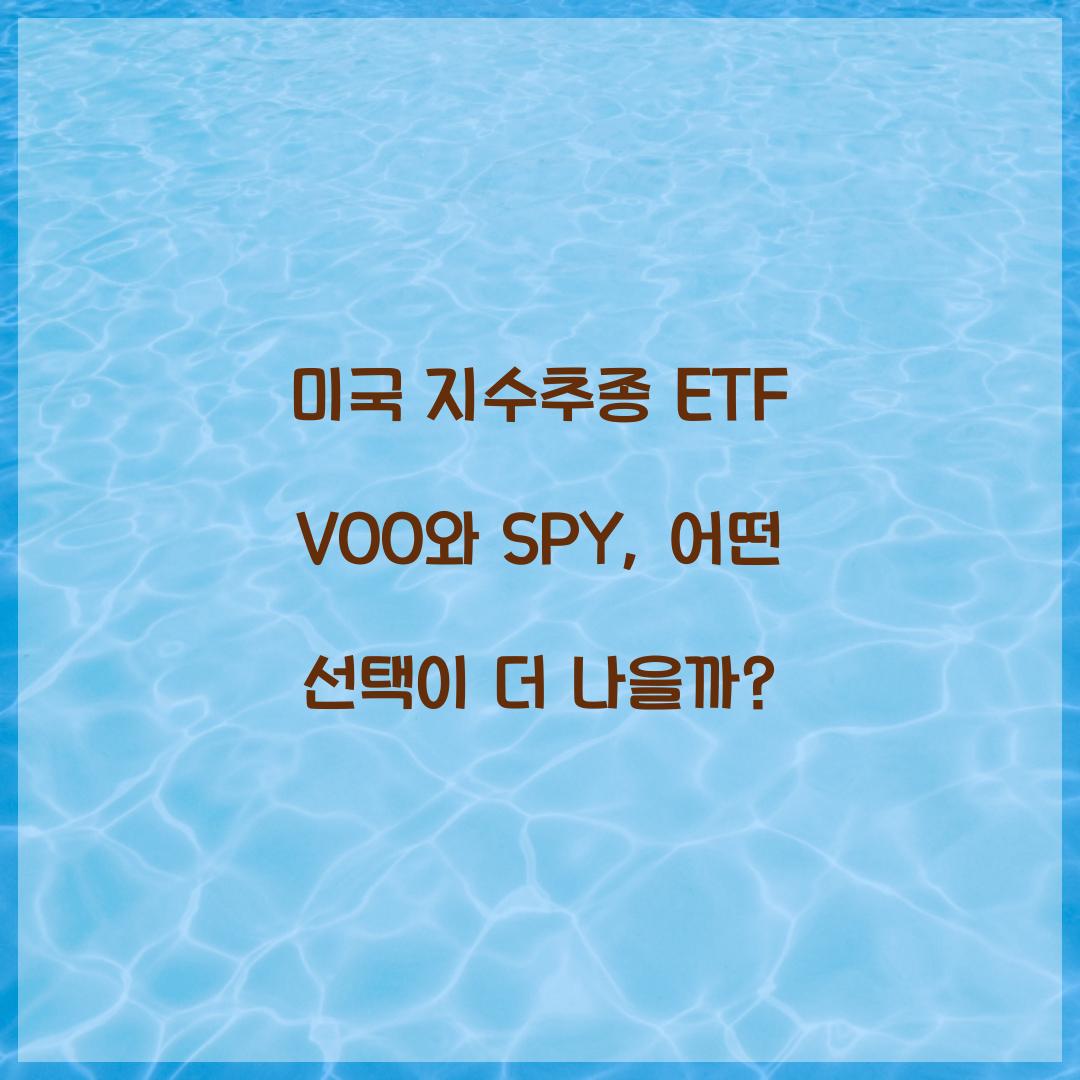 미국 지수추종 ETF