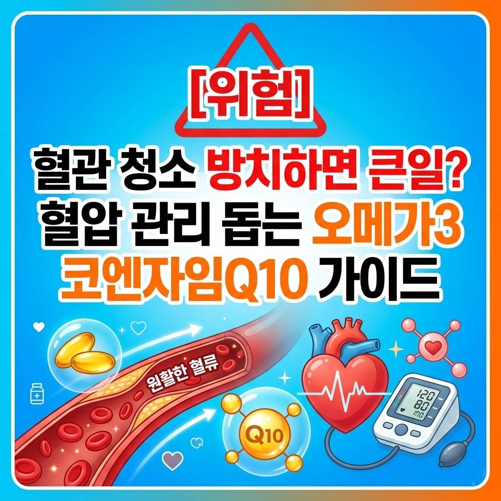 혈관 청소 방치하면 큰일? 혈압 관리 돕는 오메가3 코엔자임Q10 가이드
