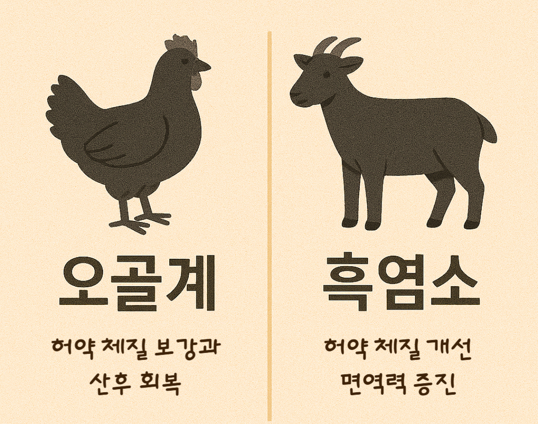 오골계, 흑염소