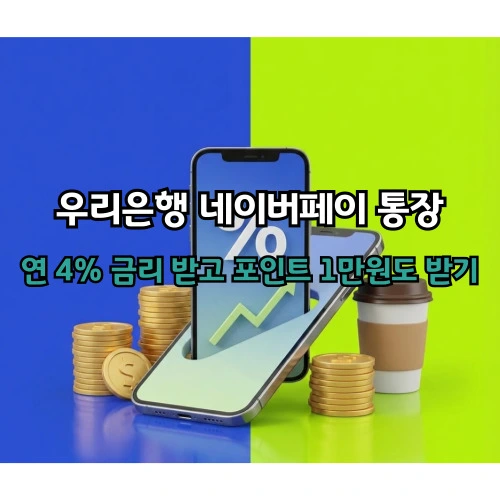 우리은행 네이버페이 통장 ❘ 연 4% 금리 받고 1만원+스벅 7잔 챙기는 법 (선착순 마감 주의)