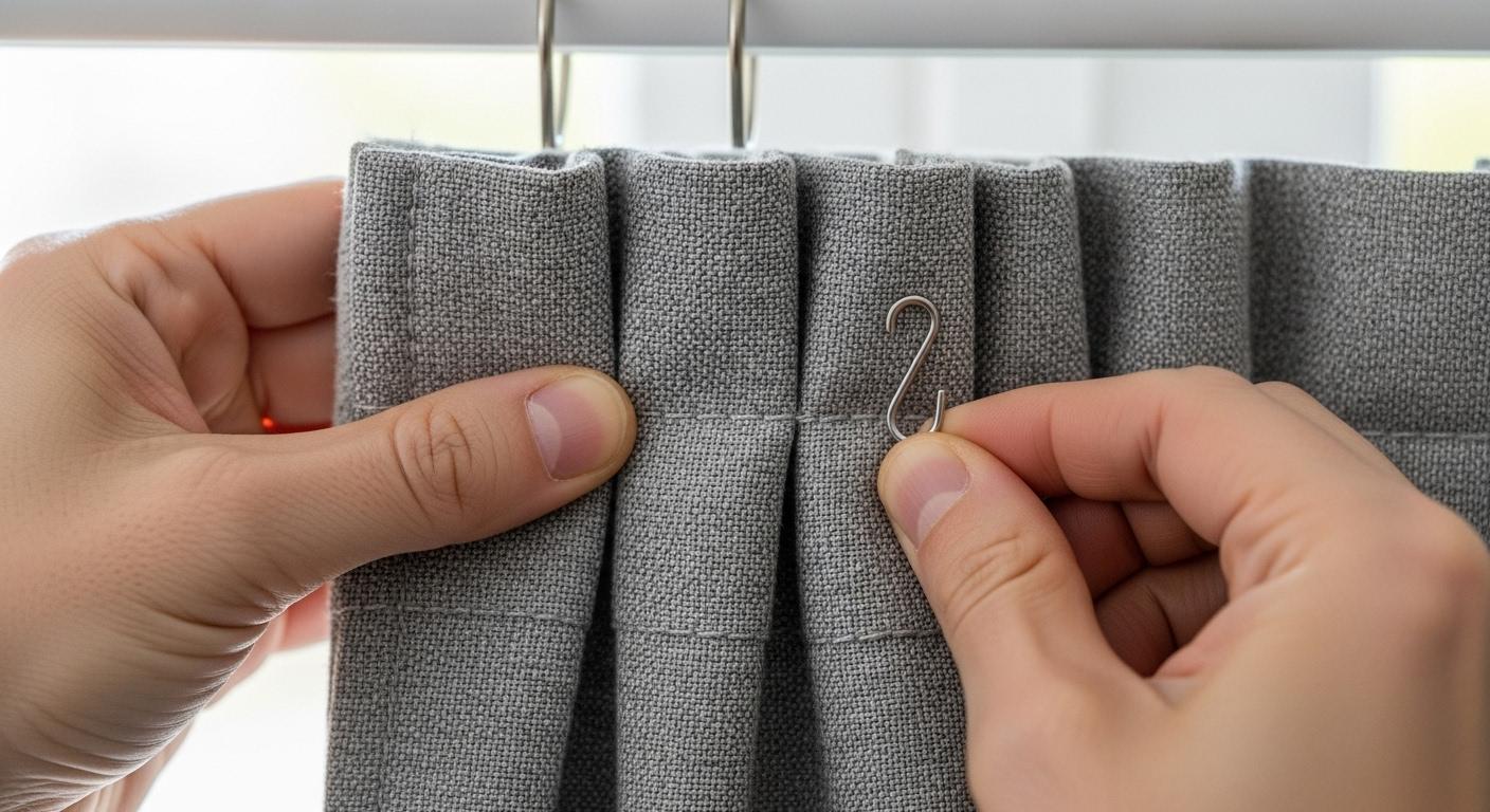 커텐 후크 끼우는법