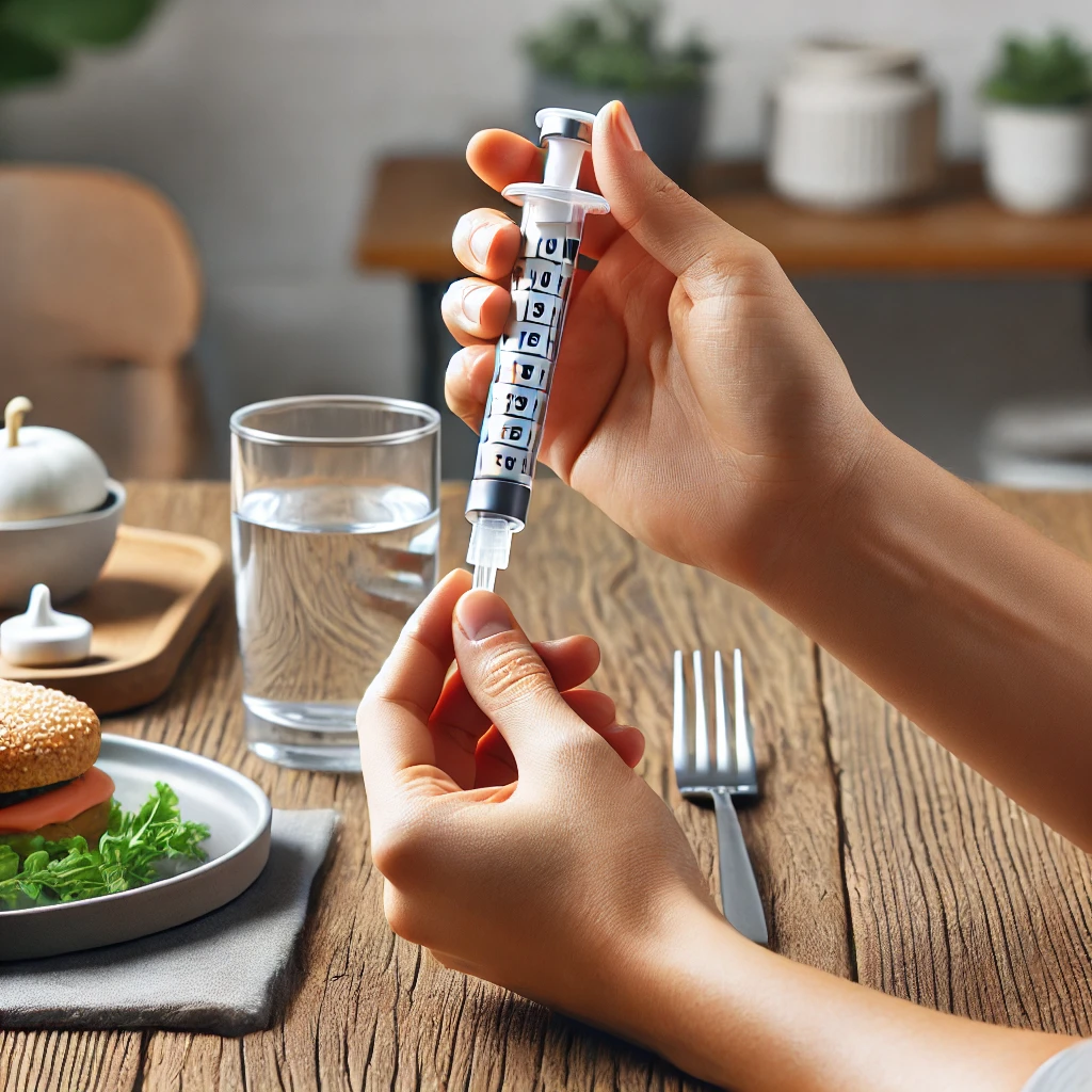 건강한 다이어트를 위한 주사제 사용 장면