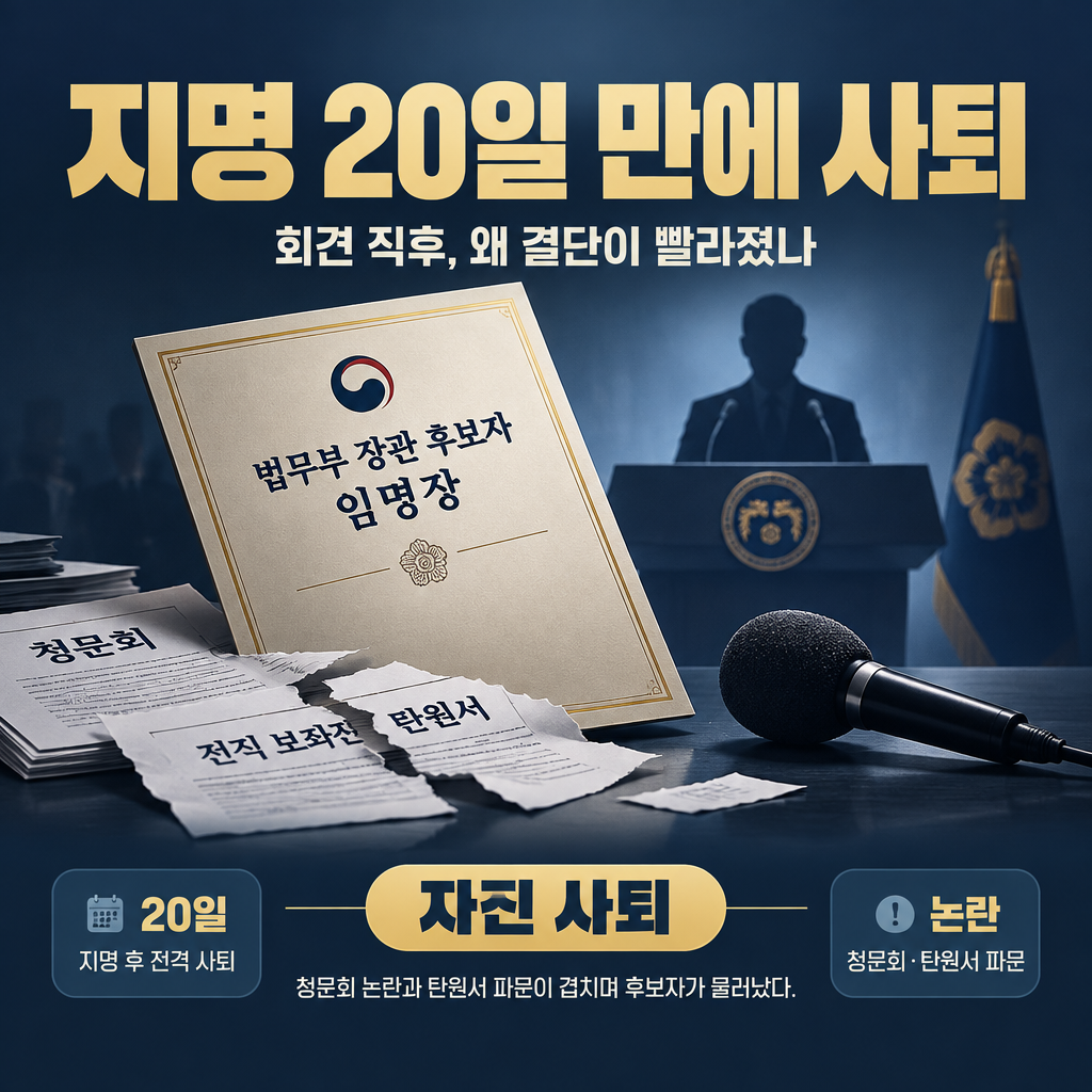 지명 20일 만에 사퇴