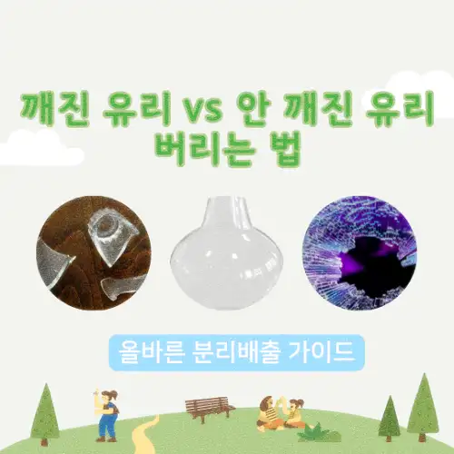 깨진 유리 vs 안 깨진 유리 버리는 법