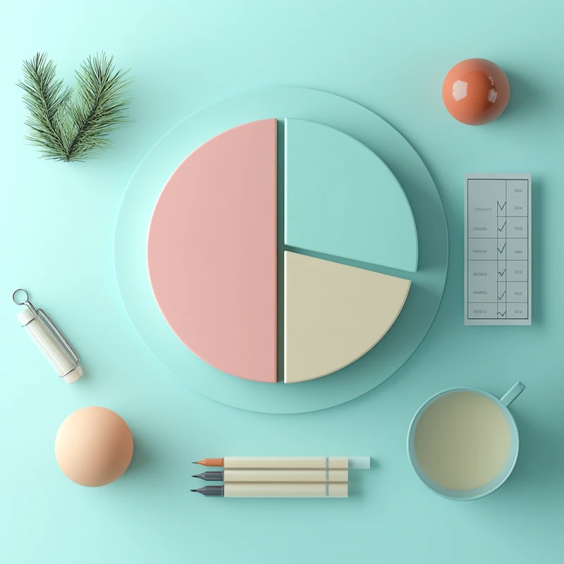 섹터와 지역별로 ETF를 분산 투자한 포트폴리오 파이차트, 한국 연금 계좌 전용 ETF 자산배분, 분산투자, 투자전략, 효과적인 포트폴리오 구성, 직관적 인포그래픽 스타일