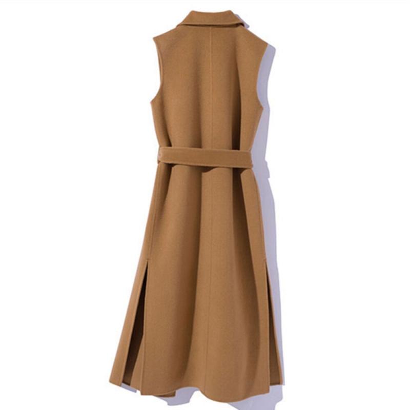 캐시미어 여성 모직 롱조끼 모직조끼코트 울