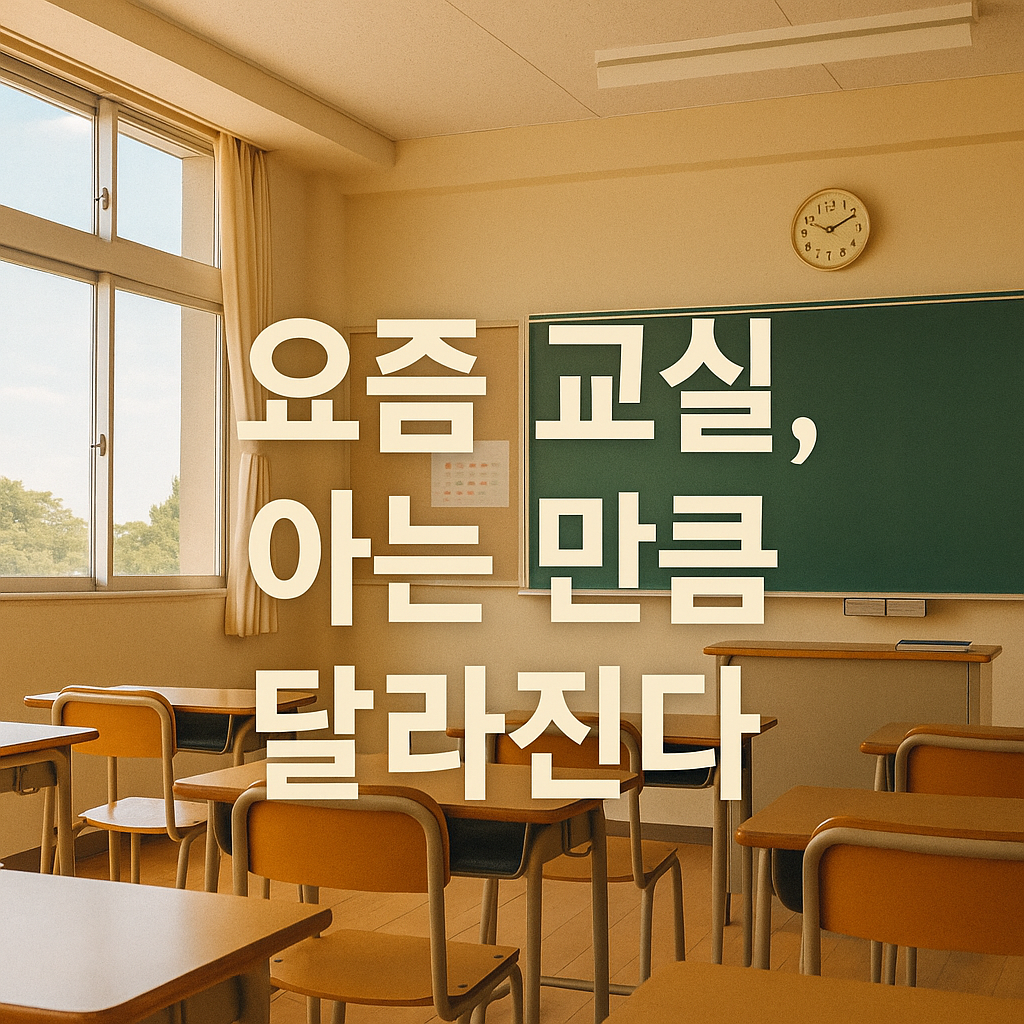 요즘 교실 모습 초등학생 문화