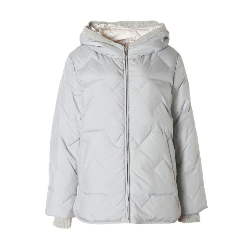 요하넥스 니트배색후드덕다운패딩 B3D1UQ21