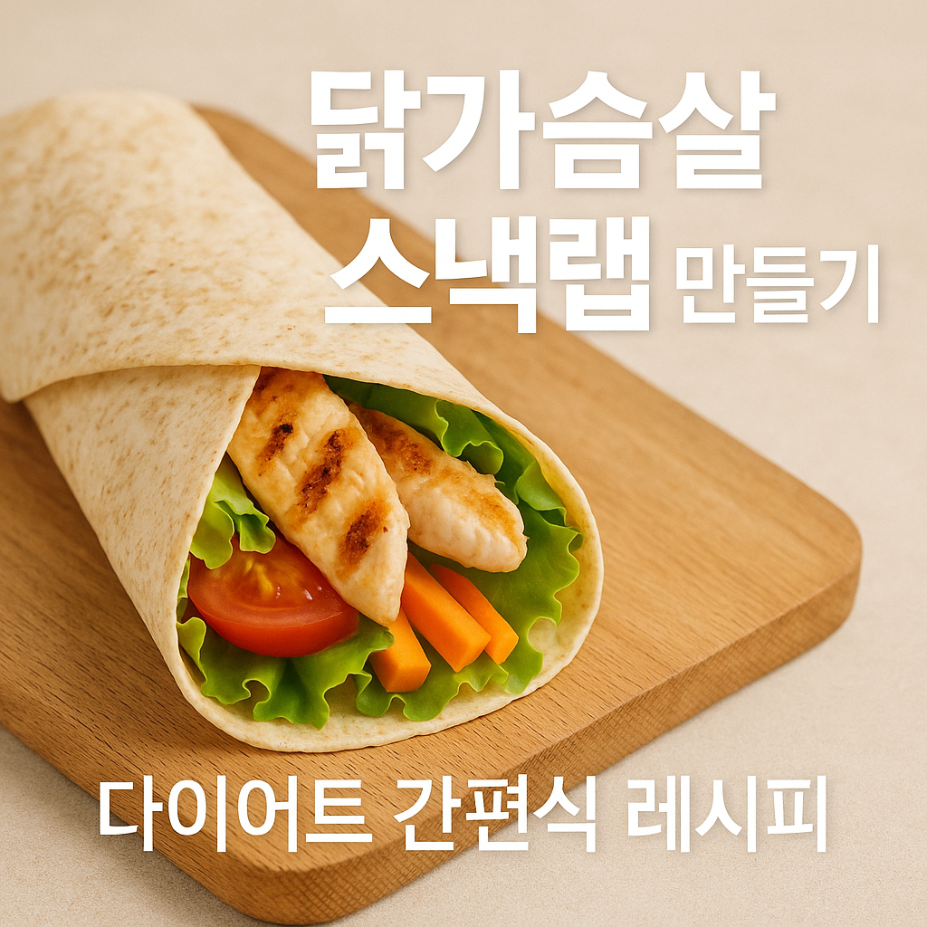 닭가슴살 스낵랩 만드는 법 다이어트 간편식 레시피