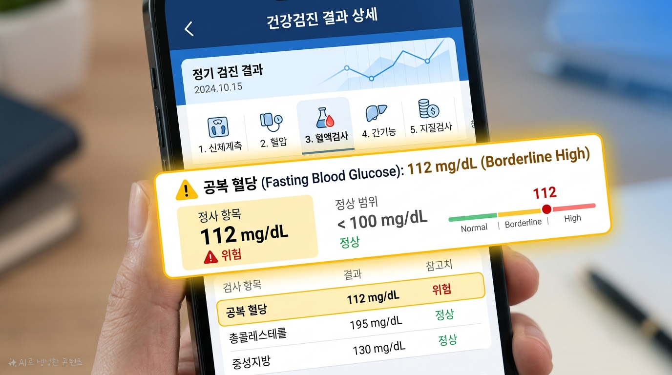 공복혈당 112, AI 이미지
