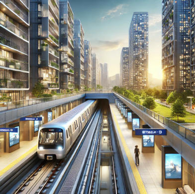 GTX-D 대장역과 부천아이파크 아파트 이미지