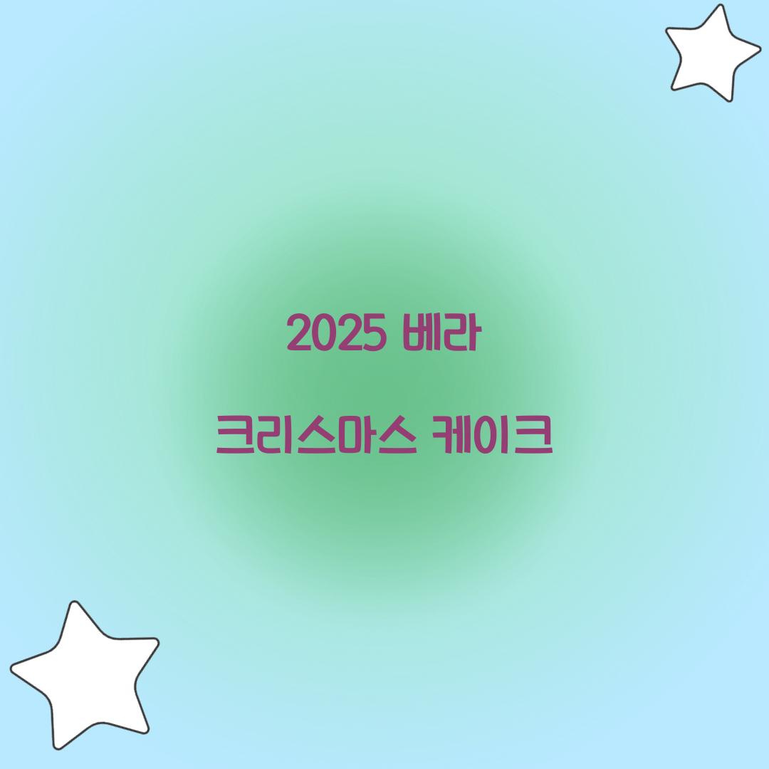 2025 베라 크리스마스 케이크