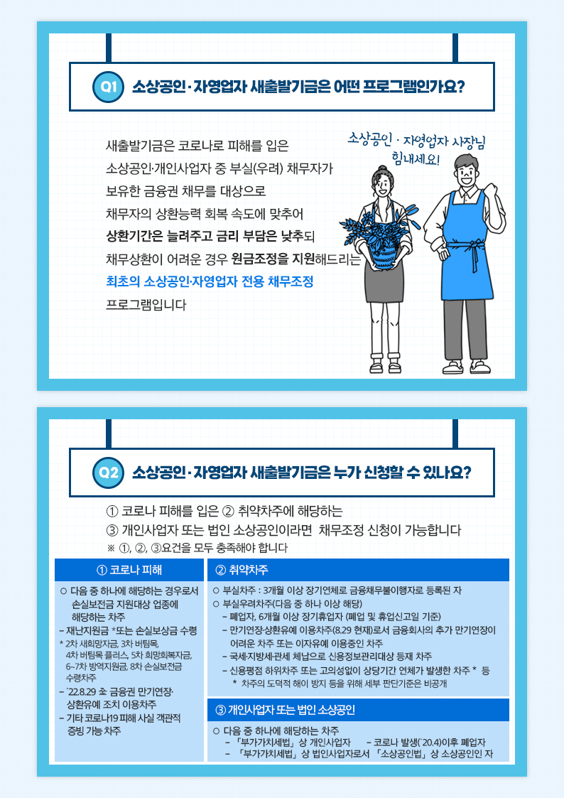 소상공인 자영업자 새출발기금