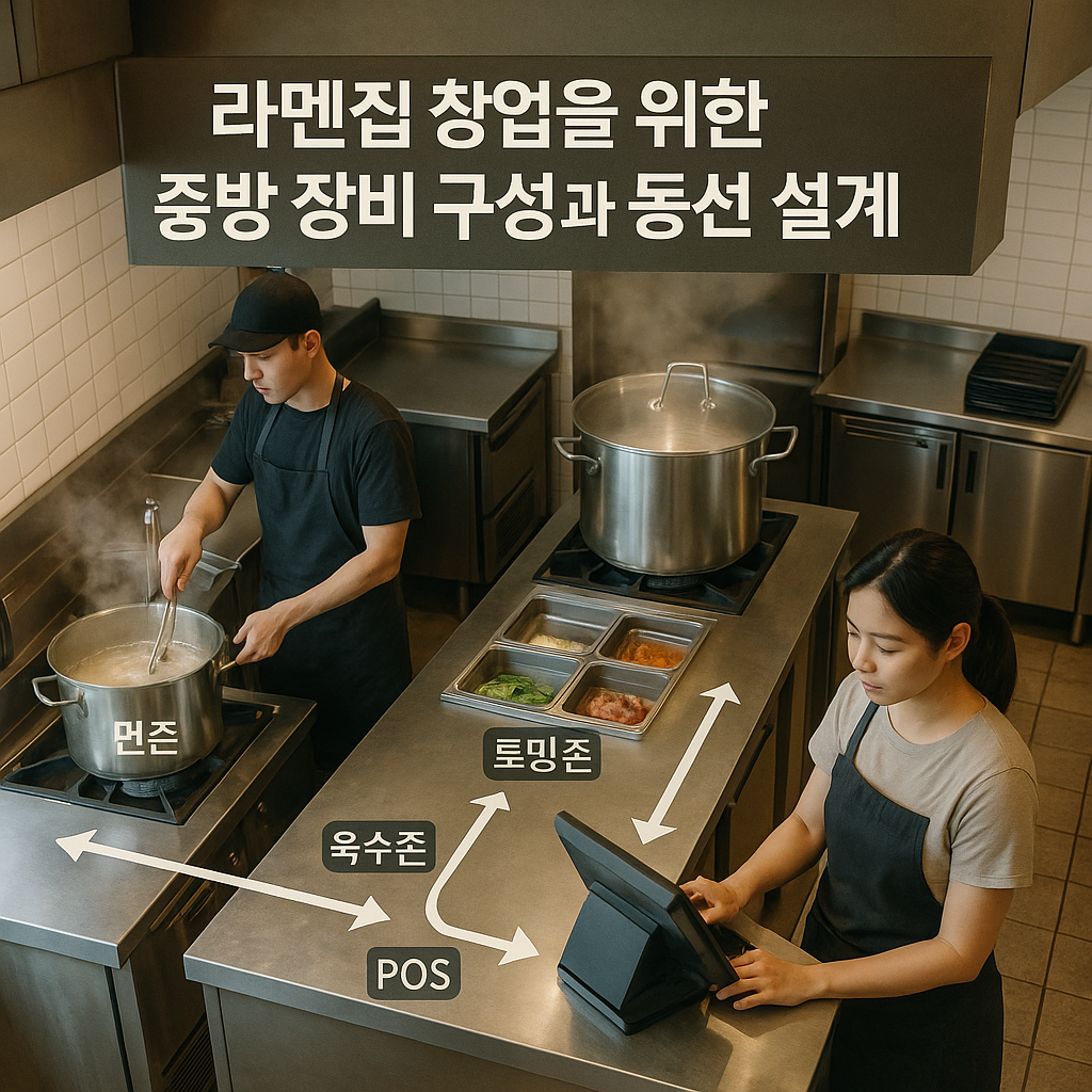 라멘집 창업을 위한 주방 장비 구성과 동선 설계 가이드