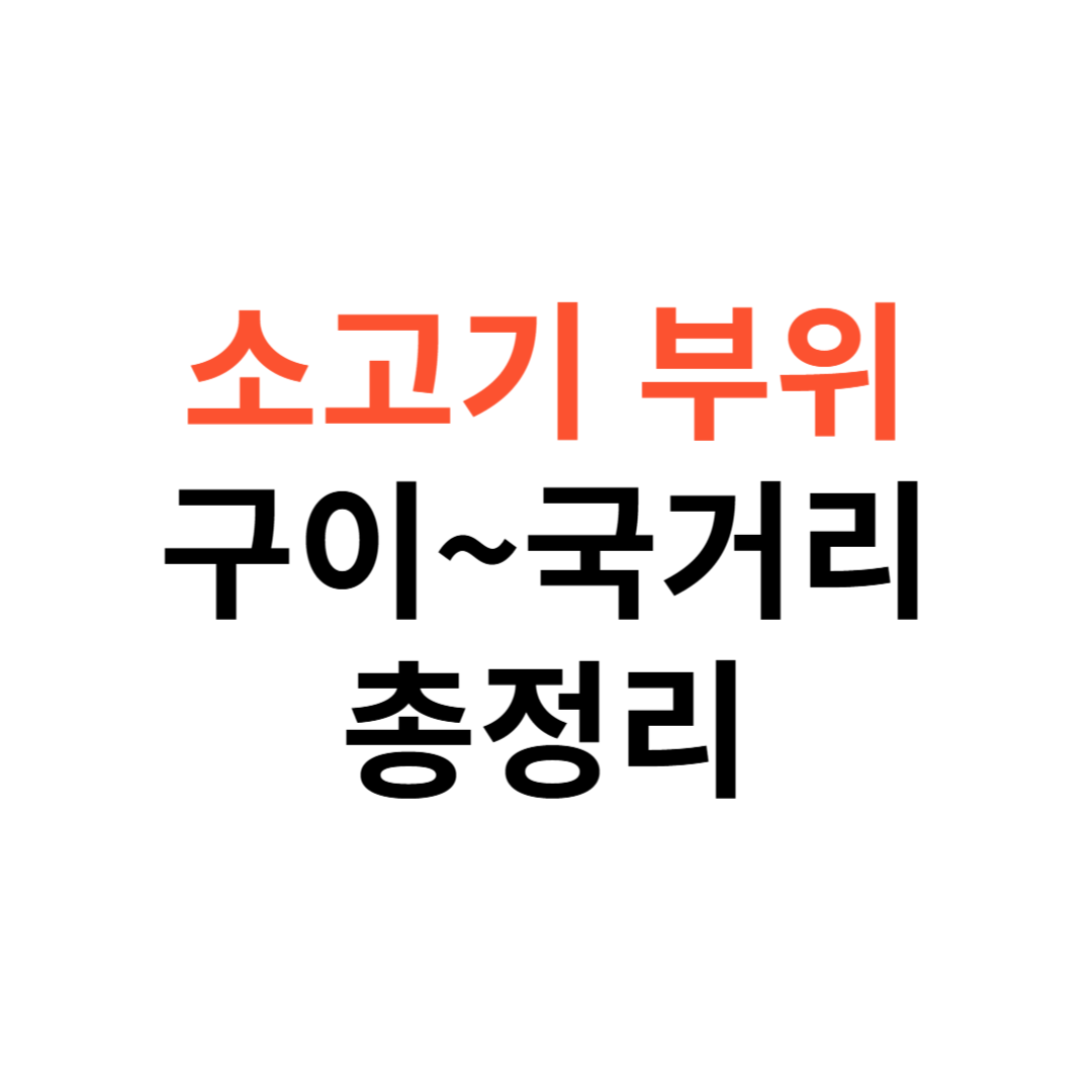 소고기 부위 추천
