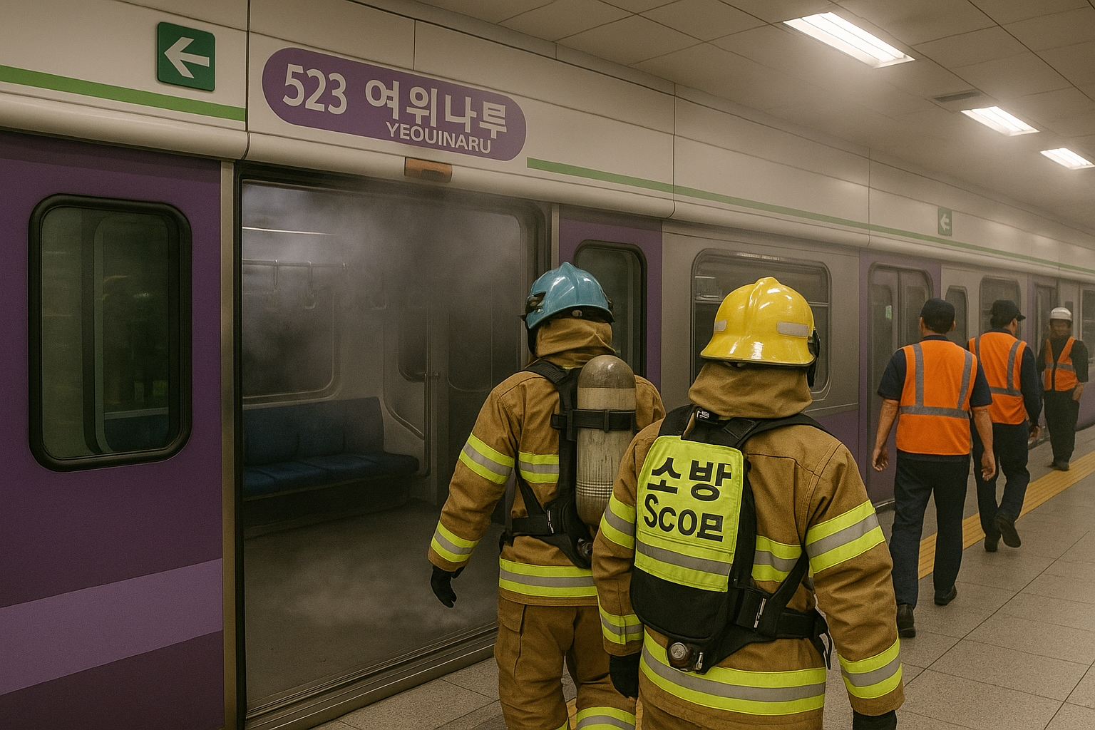 서울 지하철 5호선 사고 사진