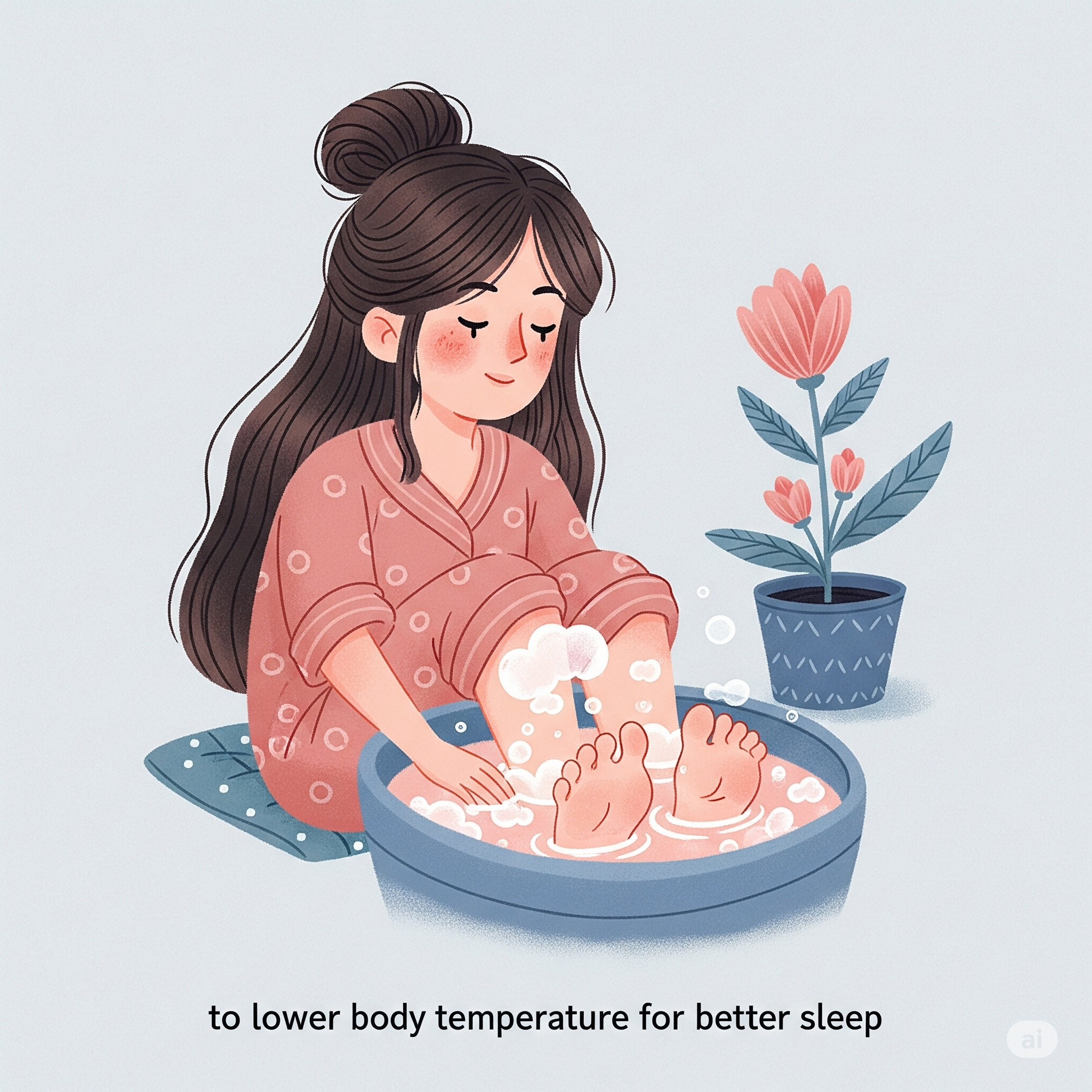 족욕으로 체온 낮추기