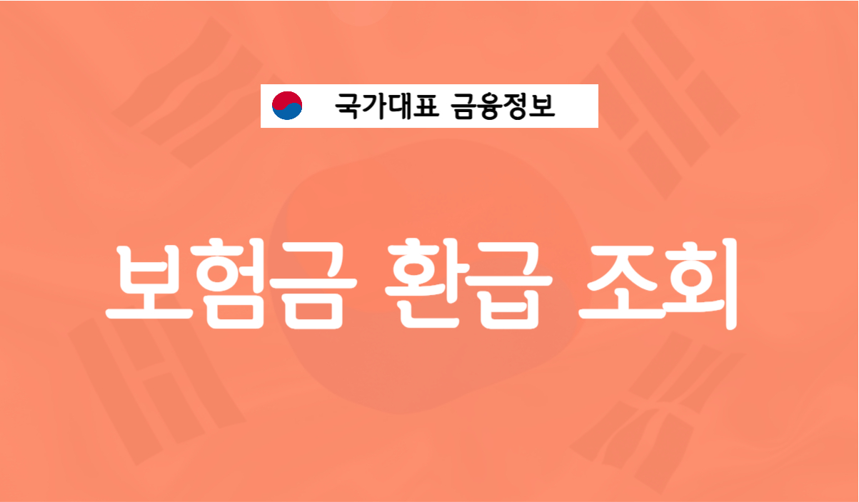 보험금 환급 조회