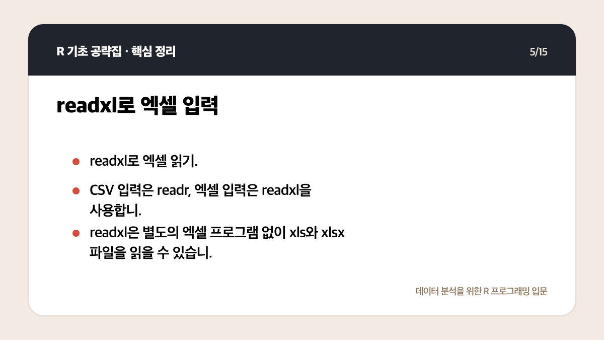 R 데이터 분석 패키지 입문: tidyverse부터 무엇을 설치할까 핵심 정리 5