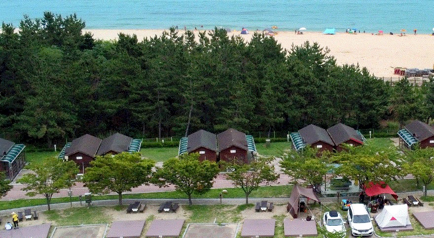 송지호캠핑장전경