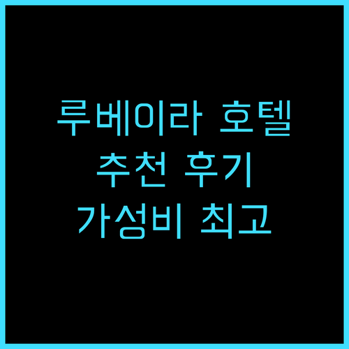 골드멘 비즈니스 루베이라 추천 후기 ..