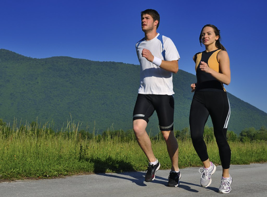 건강을 위한 슬로우 조깅