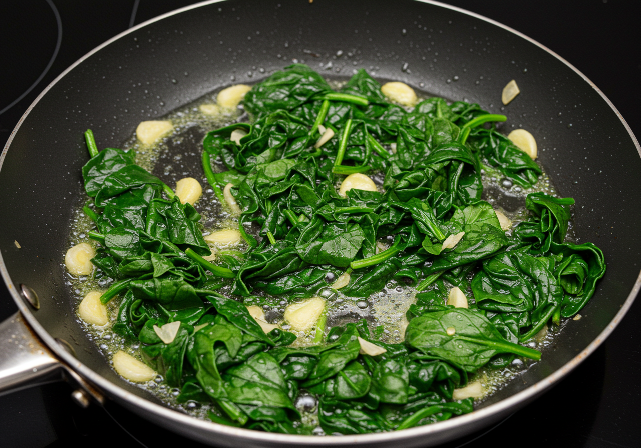 시금치마늘볶음 올리브오일 활용법