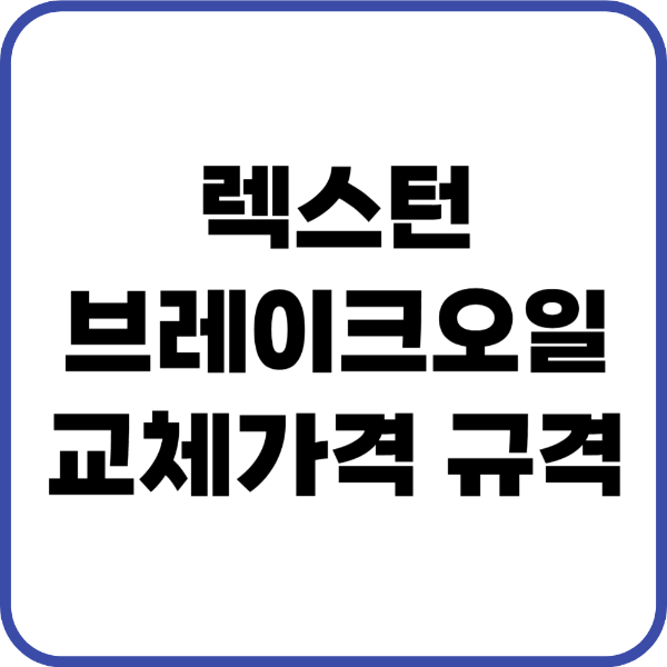 렉스턴 브레이크오일