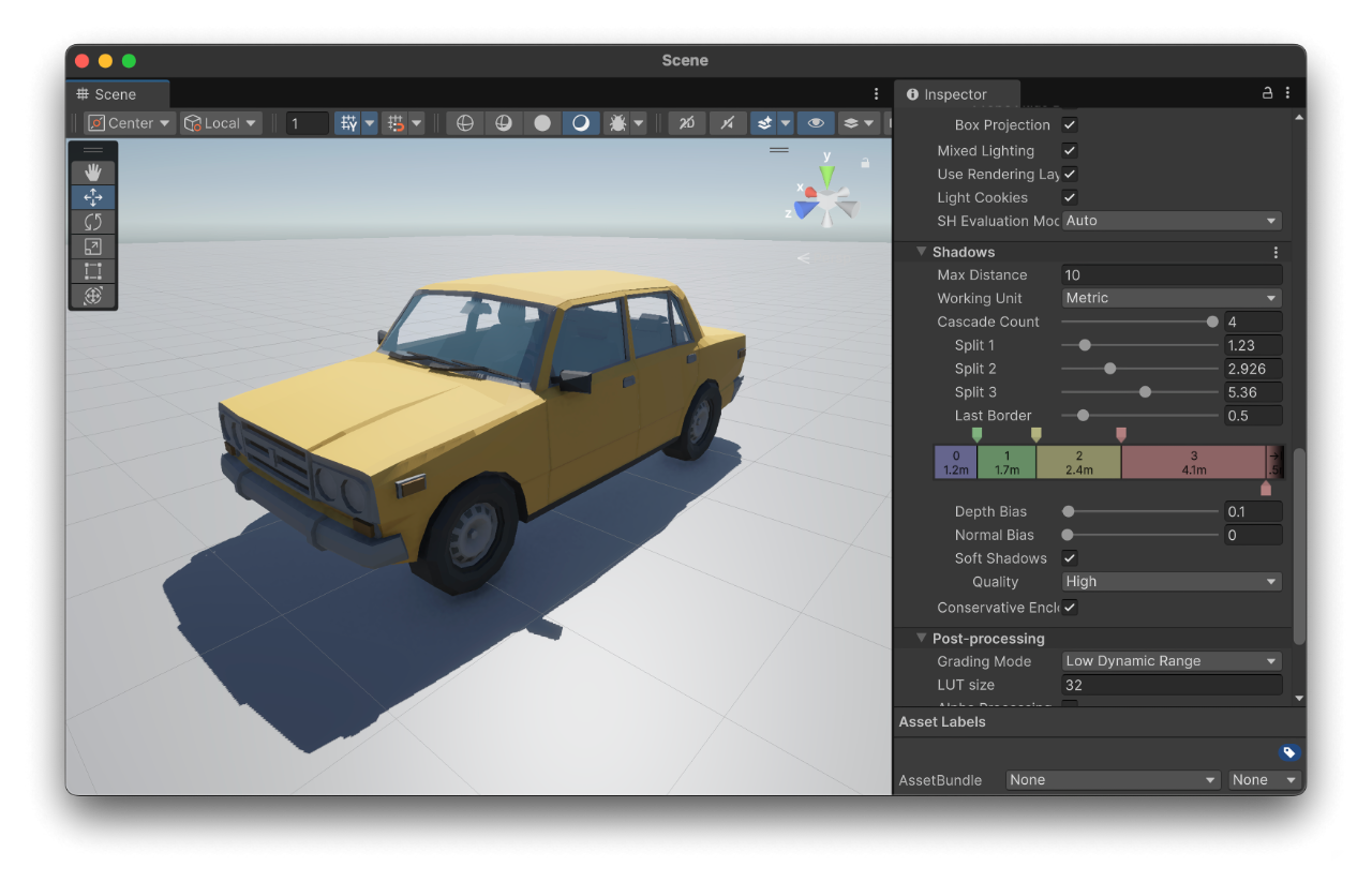 Unity 그림자가 깔끔하게 표현되어있는 최종 결과물