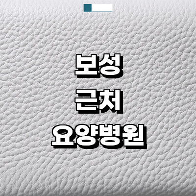 보성군 요양병원