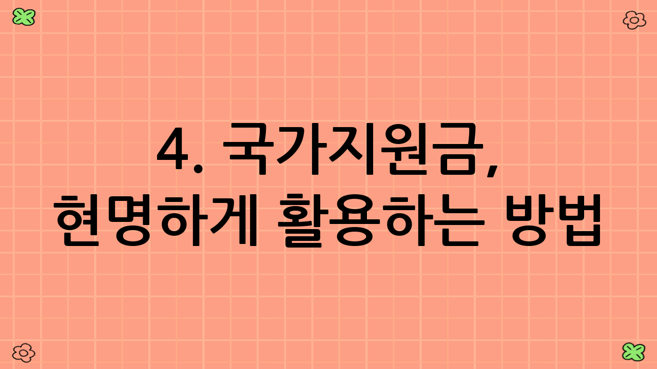4. 국가지원금,