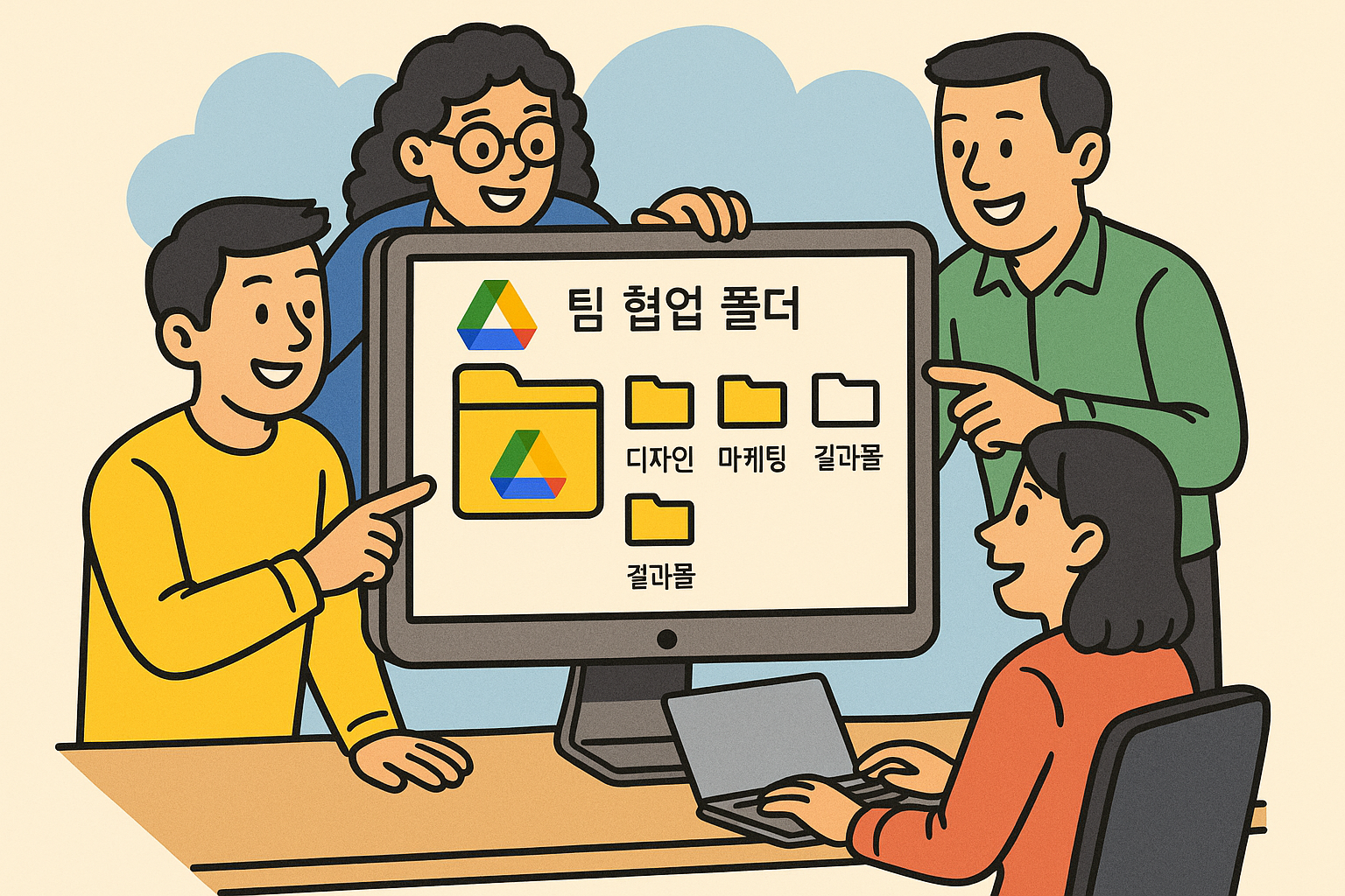 팀 프로젝트를 위한 구글 드라이브 협업 폴더 구축 방법