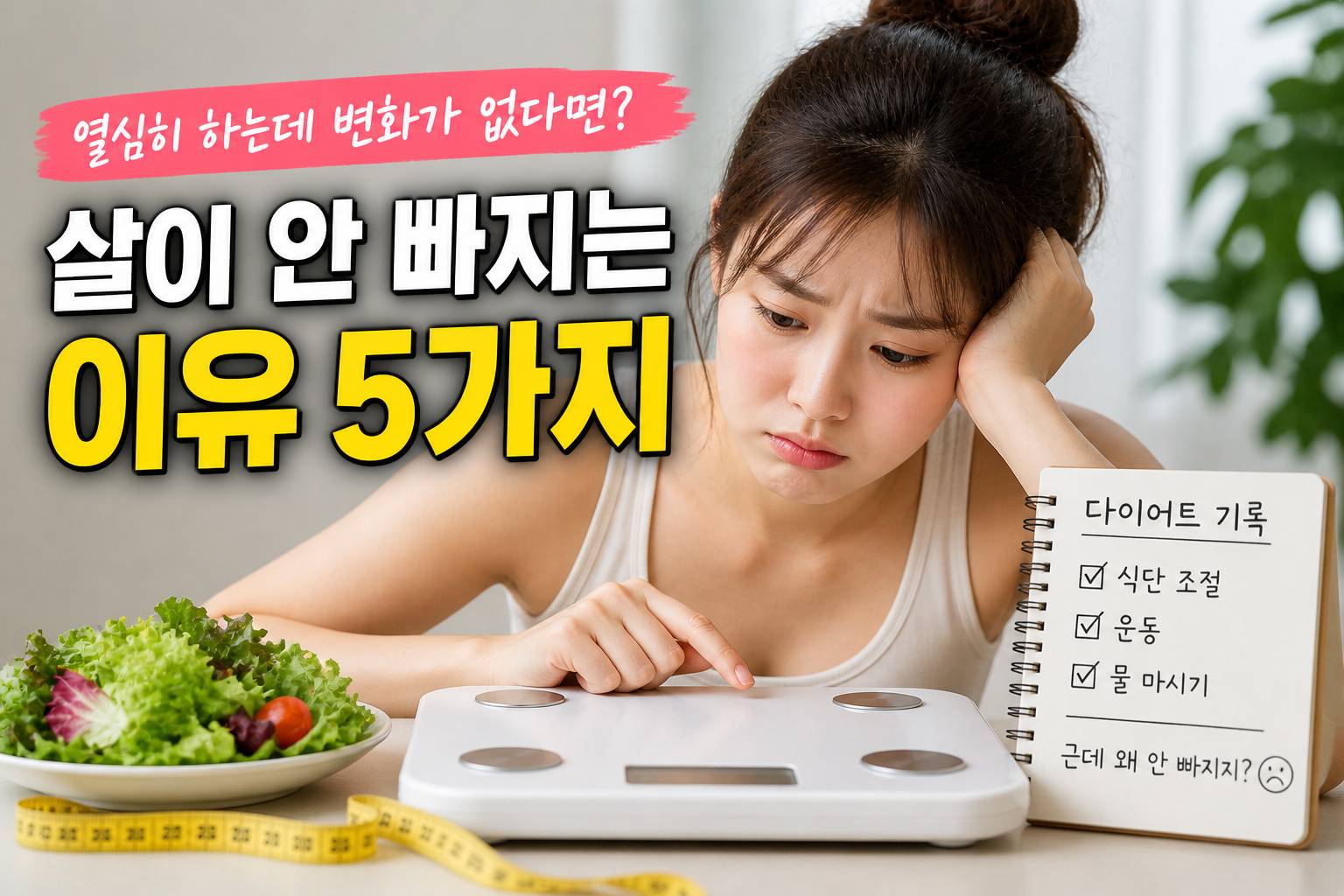 살이 안 빠지는 이유 5가지