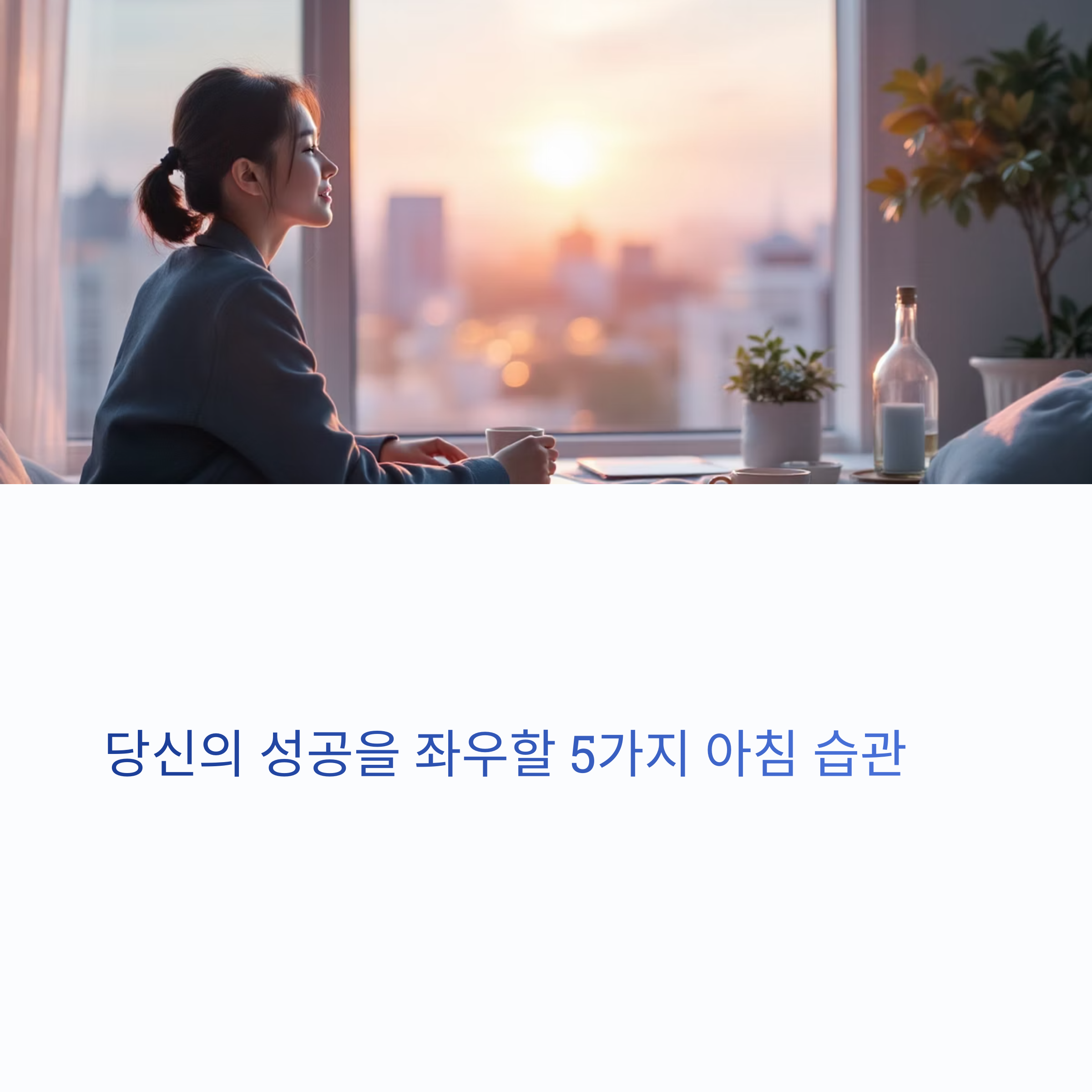 성공자들이 알려주는 5가지 아침 습관